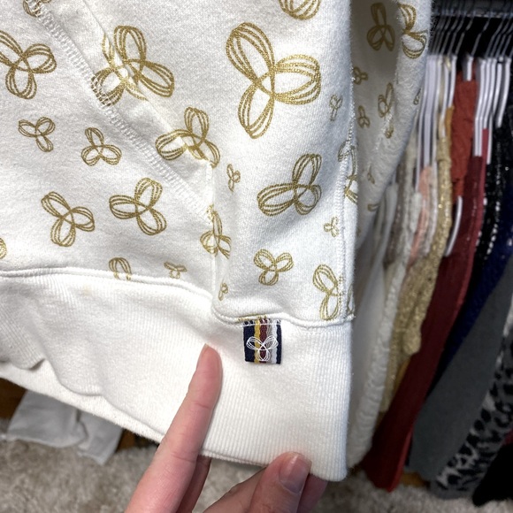 Aritzia full-zip hoodie, Medium, white & gold colour. - Picture 3 of 6